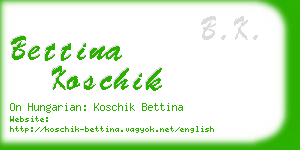 bettina koschik business card